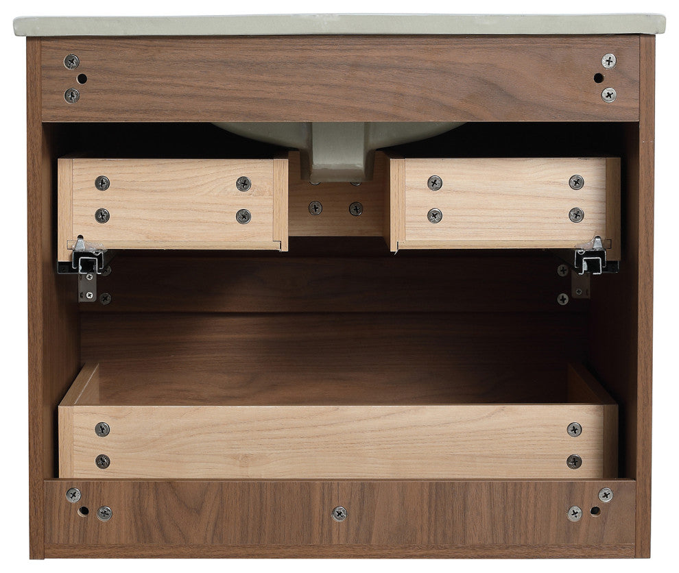 24" Wall-Mounted Bath Vanity, Top and Basin