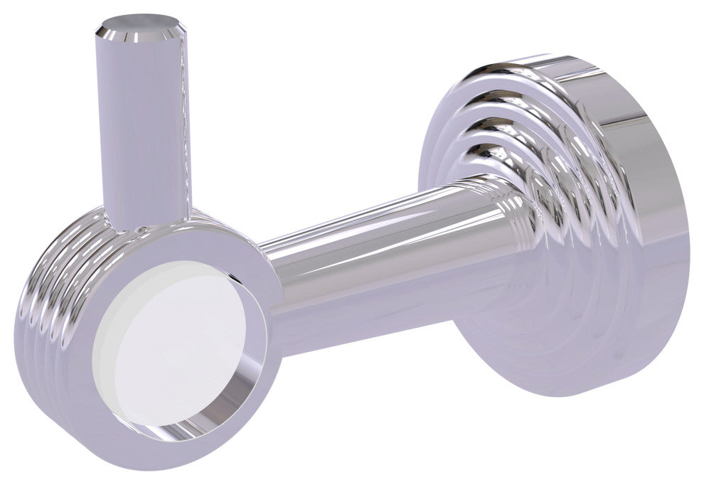 Pacific Beach Robe Hook with Groovy Accents, Polished Chrome