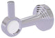 Pacific Beach Robe Hook with Groovy Accents, Polished Chrome