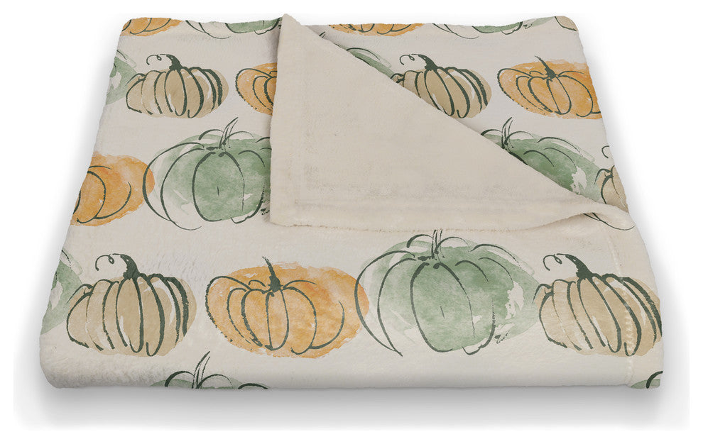 Watercolor Pumpkins 50"x60" Throw Blanket