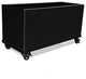 Nice Aluminum Trough Planter on Casters, Black, 16"x46"x20"h