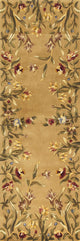 HomeRoots 8' Gold Yellow Hand Tufted Bordered Floral Indoor Runner Rug