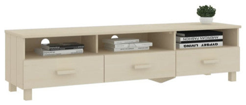 vidaXL TV Stand TV Console Sideboard TV Unit HAMAR Honey Brown Solid Wood Pine