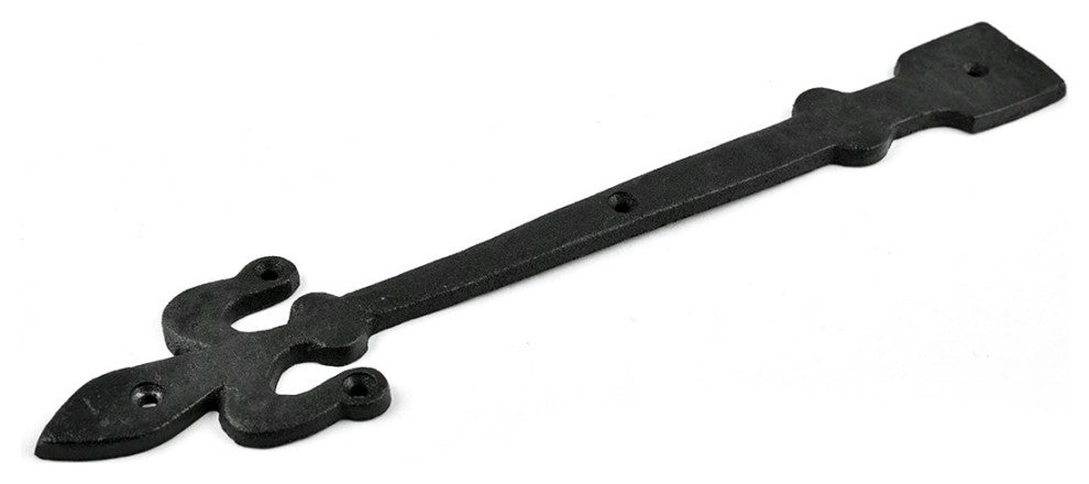Decorative Door Strap Dummy Hinge 12" Fleur De Lis Antique Rustic Pack of 12