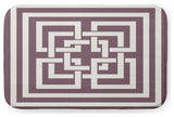 34" x 21" Greek New Key Bathmat, Dusty Purple