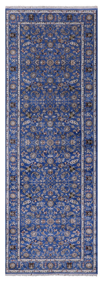 Runner Wool & Silk Persian Nain Hand-Knotted Rug 4' 1" X 12' 1" - Q13150