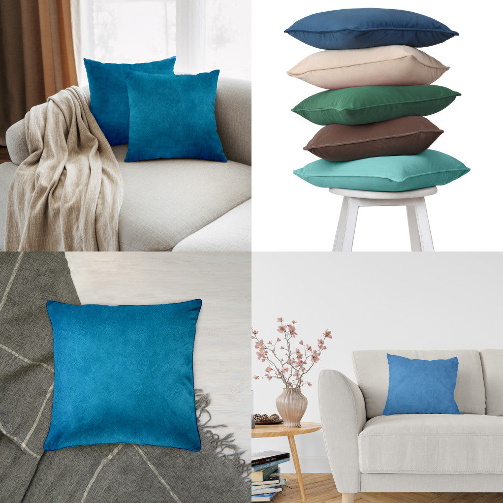 A1HC Throw Pillow Insert, Down Alternative Fill, Set of 2, Navy Blue, 20"x20"