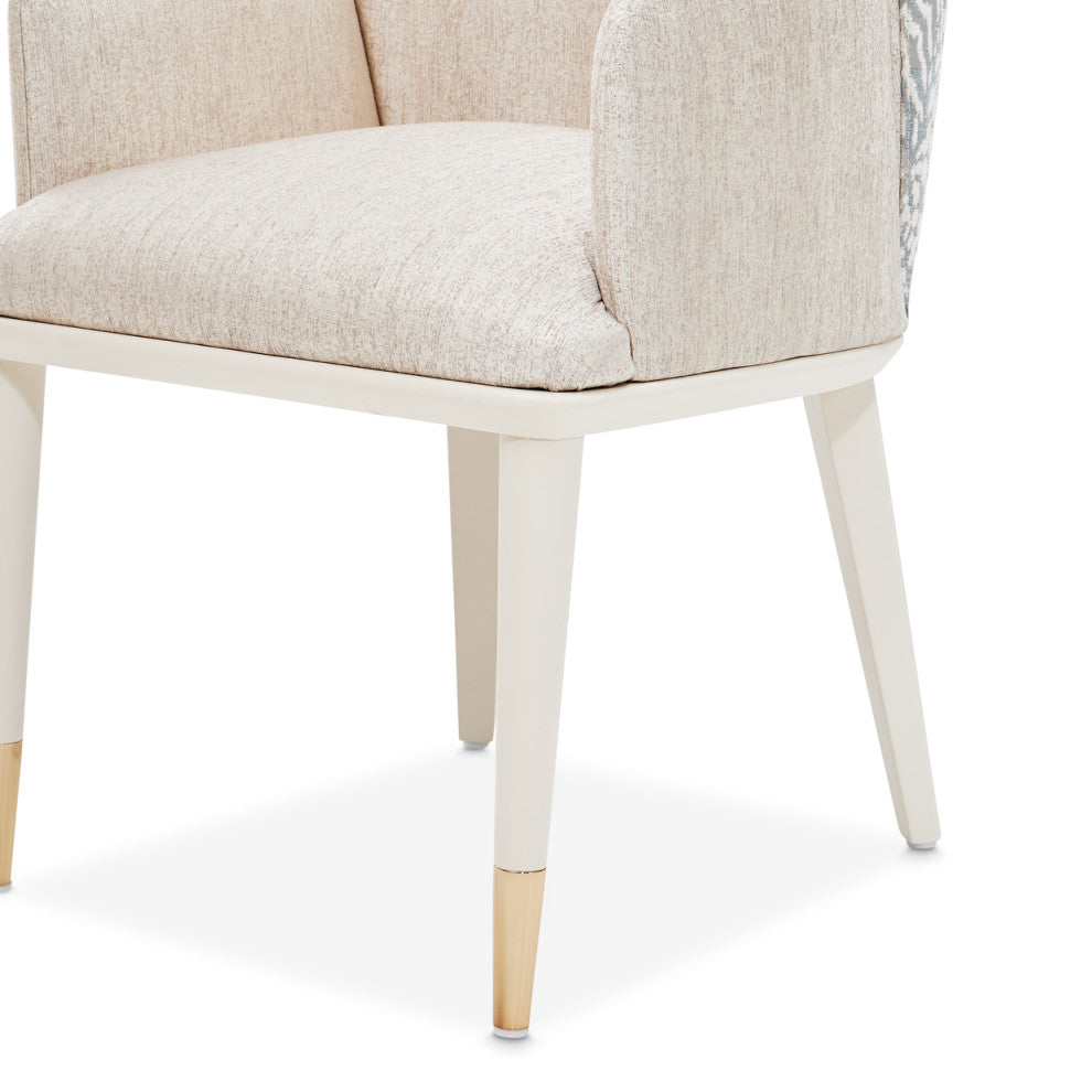Lisbon Dining Arm Chair, Silken Matte Cream
