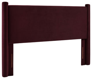 Rael Performance Velvet Queen Headboard, Mulberry