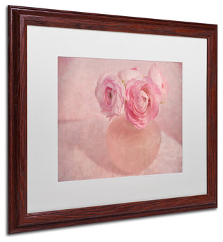 Cora Niele 'Pink Ranunculus Bouquet' Matted Framed Art