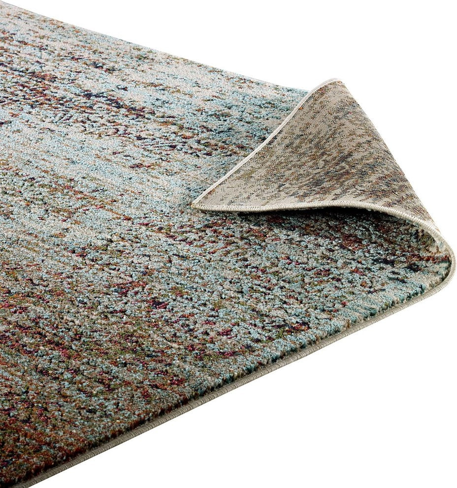 Tribute Jacinda Rustic Distressed Vintage Lattice 5x8 Area Rug, Multicolored