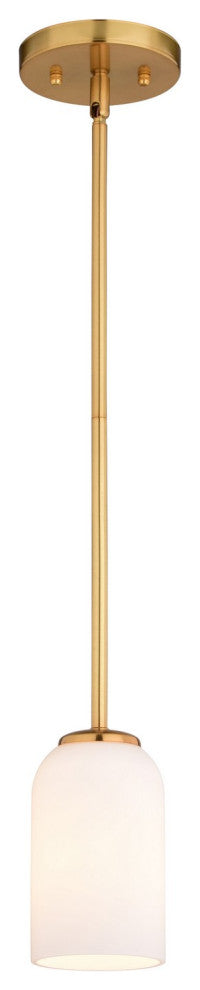 Shelby One Light Mini Pendant in Natural Brass