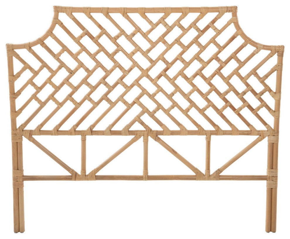 Rattan Chippendale Headboard, Natural, Queen