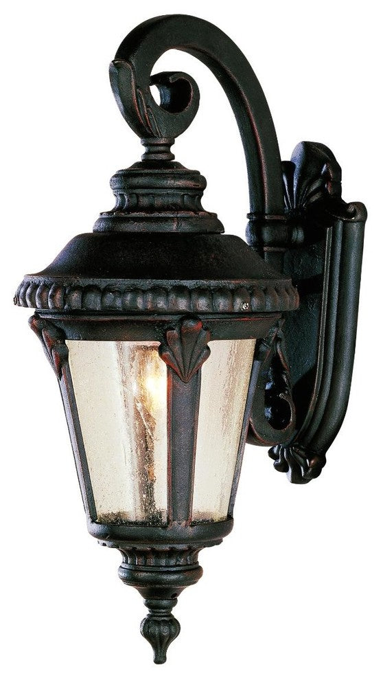 Trans Globe 8" Commons 1 Light Wall Lantern, Rust