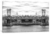"New York Reflection Manhattan Bridge BW" by Philippe Hugonnard, 40x26x1.5
