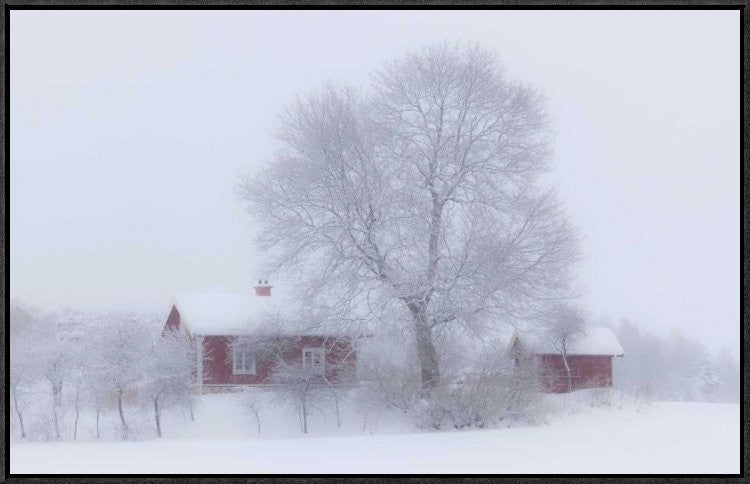 "Winter Idyll" Framed Canvas Giclee by Allan Wallberg, 31x20"