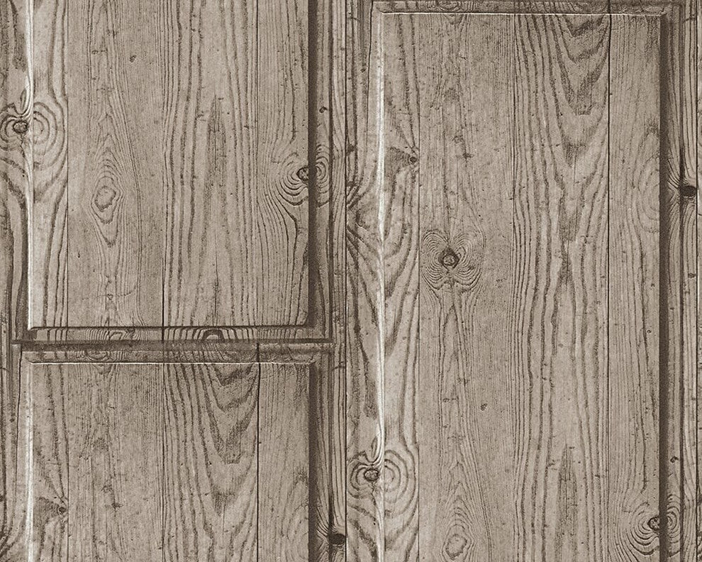 DecoWorld 2, Natural  Brown, Gray Wallpaper Roll, Modern Wall Decor Accent