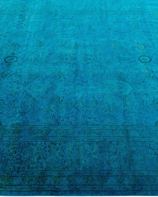 Overdyed, One-of-a-Kind Hand-Knotted Area Rug Blue, 6'1"x8'10"