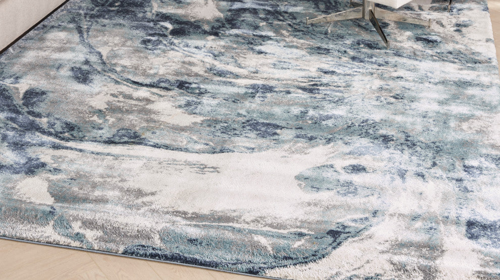 Nourison American Manor 9' x 12' Blue/Ivory Abstract Indoor Rug