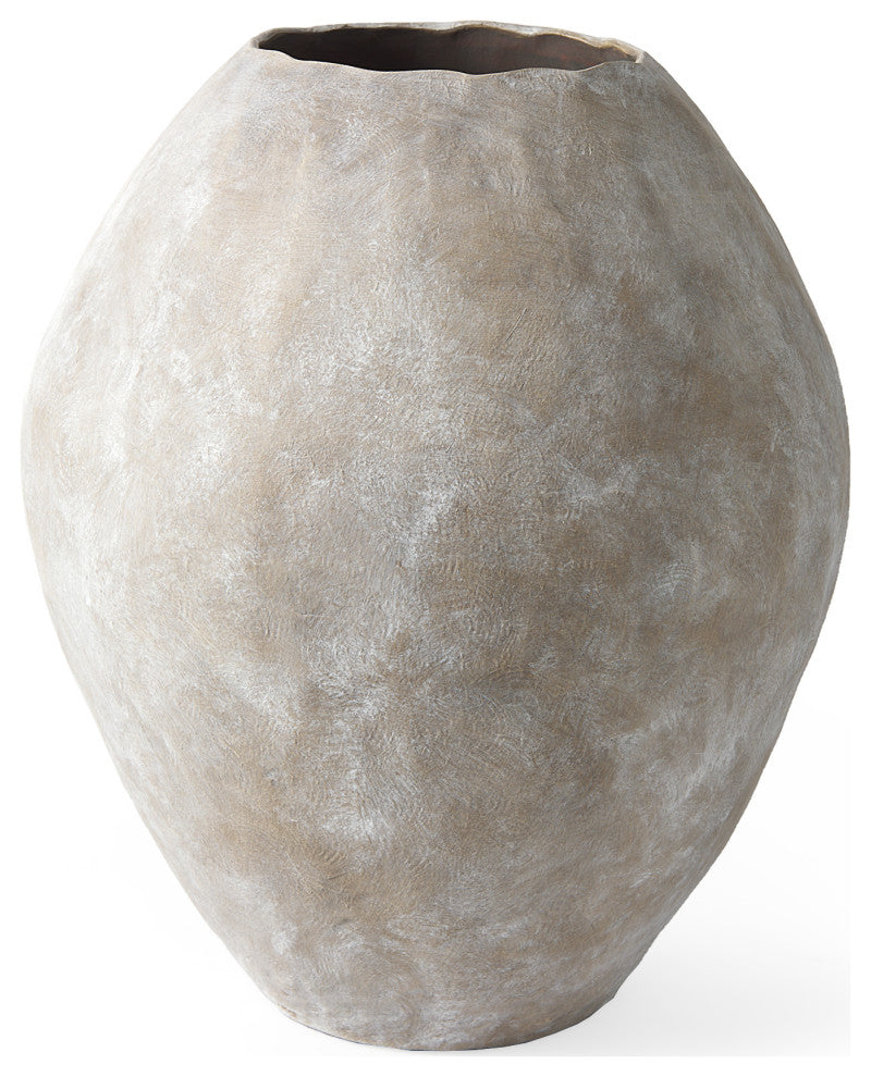Gobi 23L x 28H Large Tan Ceramic Oval Vase
