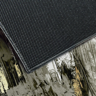 Modern Cityscape Reflection II Abstract Area Rug, 7.5'x10.3'