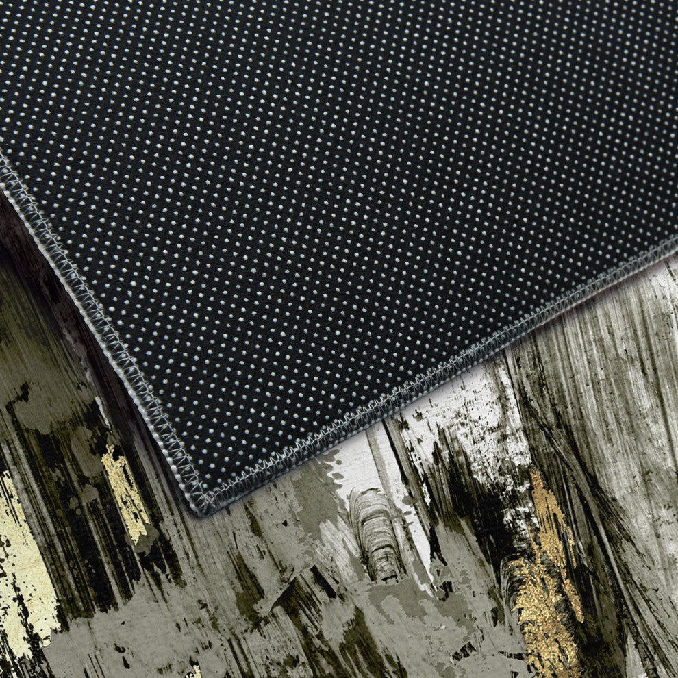 Modern Cityscape Reflection II Abstract Area Rug, 7.5'x10.3'