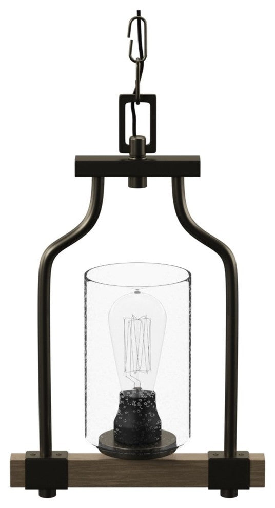 Barnes Mill Collection 1-Light Mini-Pendant, Antique Bronze