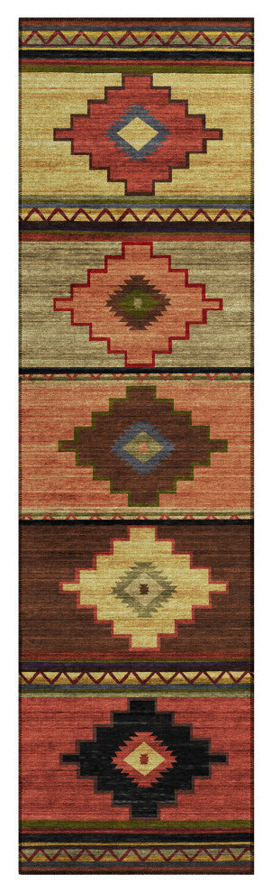Indoor/Outdoor Phoenix PH1 Canyon Machine Washable 2'3" x 7'6" Runner Rug
