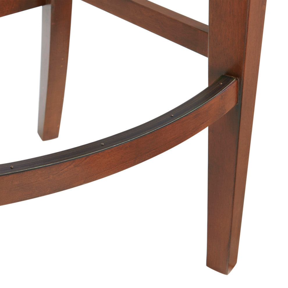Napa Bar Stool With Back, Mahogany, 1, Bar Height