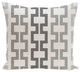 Cuff-Links Geometric Print Pillow, Steel Gray, 18"x18"