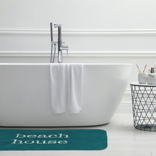 24" x 17" Beach House  Bathmat, Ocean Teal