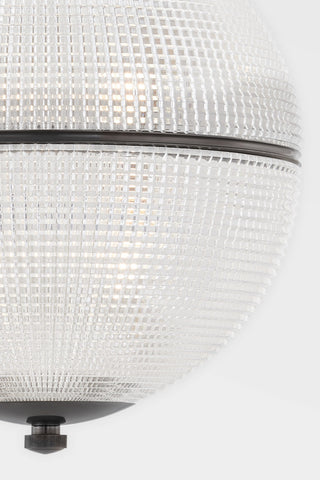 Sphere No. 3 1-Light Pendant, Large, Distressed Bronze, Clear Shade