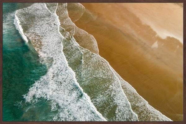 "Rolling Tide" Floater Framed Painting Print on Canvas, 24"x16"