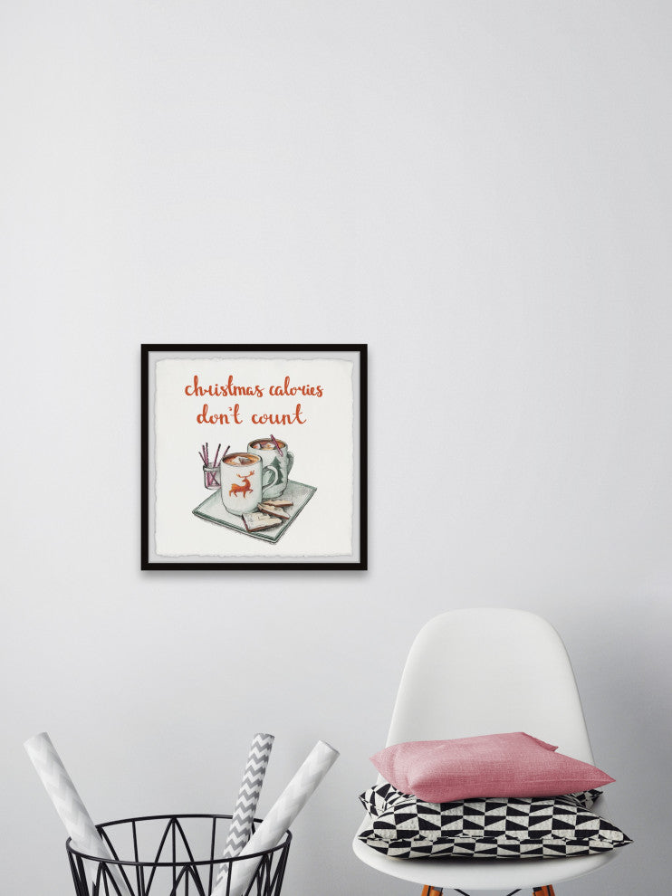 "Calories Don't Count" Framed Painting Print, 24x24