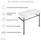Carre 36" Ceramic Console Sink White Basin Black Legs