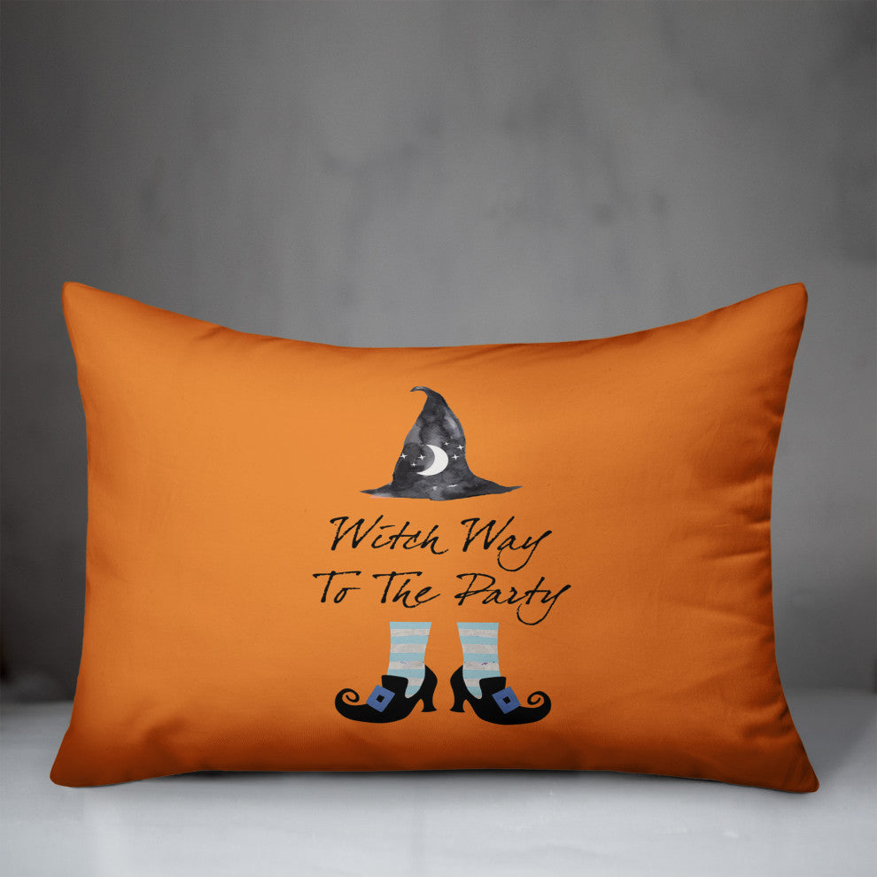 Witch Way To The Party 14x20 Throw Pillow