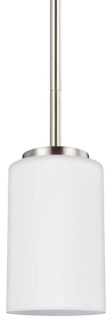 Generation Lighting Lighting 1-Light Mini Pendant, Brushed Nickel