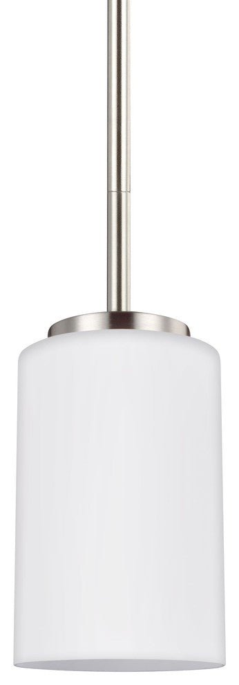 Generation Lighting Lighting 1-Light Mini Pendant, Brushed Nickel