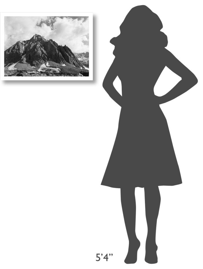 "Center Peak, Center Basin, Kings River Canyon, 1936" Paper Art, 24"x18"