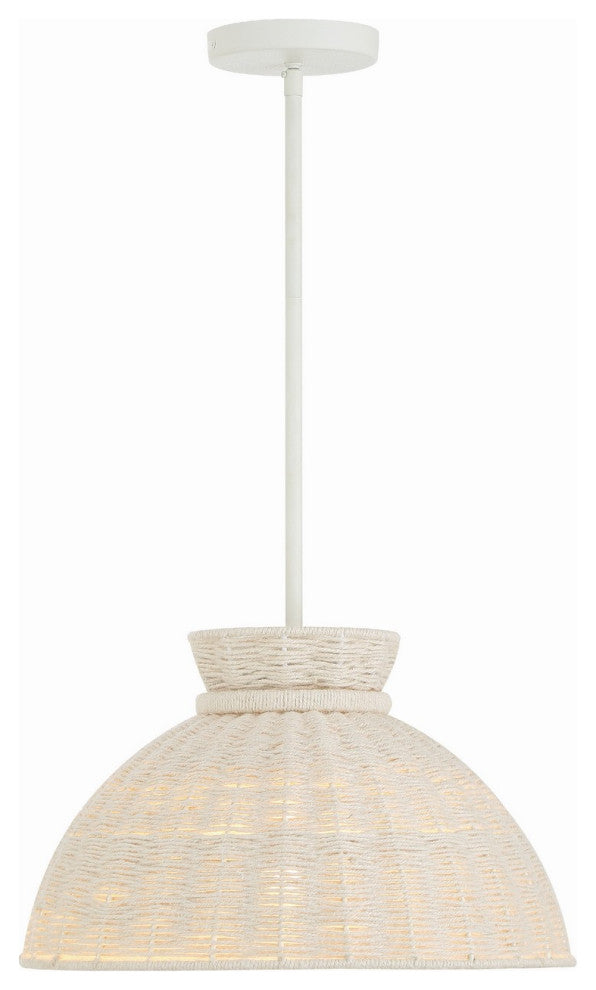 Reese 1-Light Pendant, Matte White