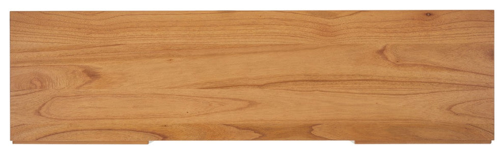 Safavieh Zadie 2 Shelf Rattan Media Stand, Natural/Black