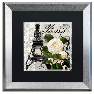 Color Bakery 'Paris Blanc I' Art, Silver Frame, Black Matte, 16"x16"