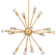Sixteen-Light Chandelier, Brushed Bronze Finish