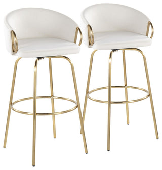 Claire 30" Fixed-Height Barstool, Set of 2