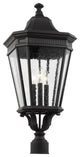 Cotswold Lane Large Post Lantern, Black