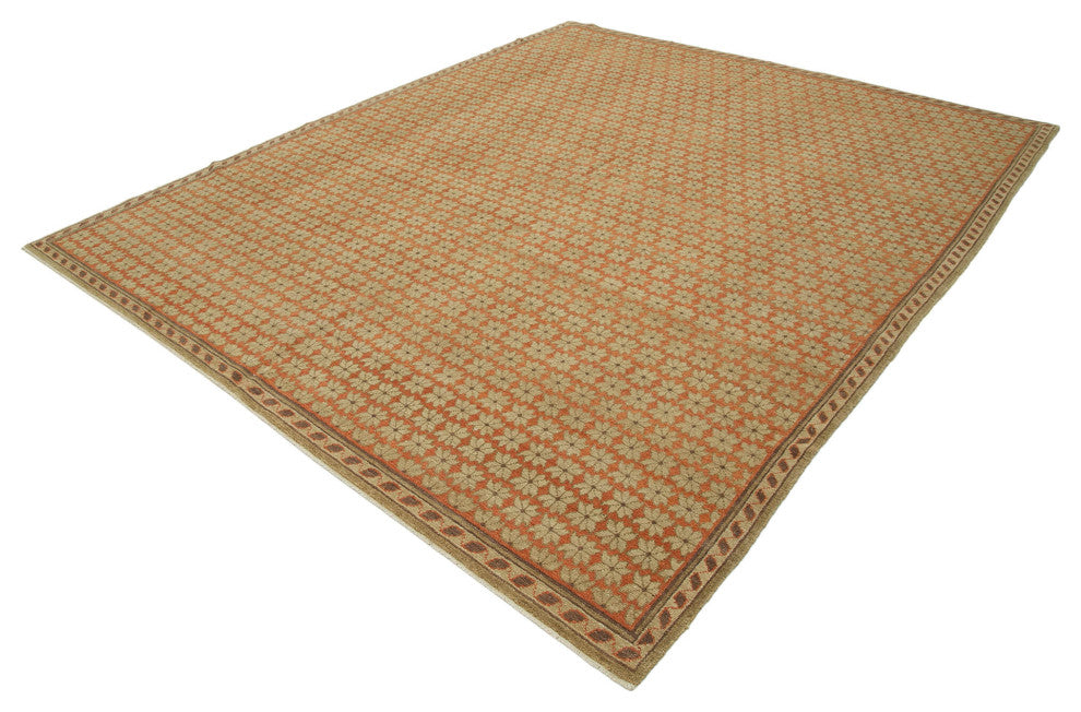 Rug N Carpet - Hand-Knotted Oriental 8' 2" x 10' 1" Unique Oushak Area Rug