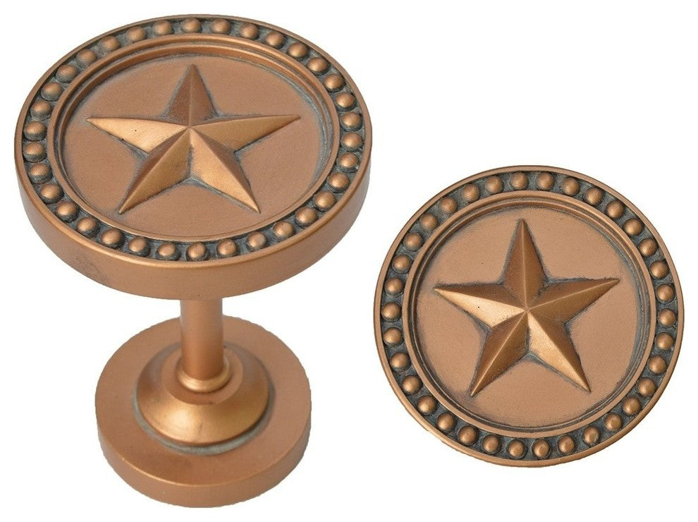 Star Drapery Medallion, Copper, Set of 2