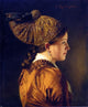 Carl Kronberger A Portrait of a Girl Wearing a Golden Hood Gallery Wrap Canvas