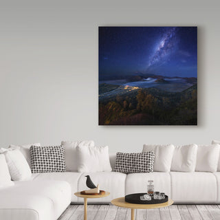 Gunarto Song 'Monster Galaxy In The Mountains' Canvas Art, 18"x18"