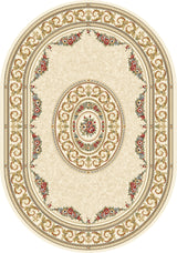 Ancient Garden Rug, 5'3"X7'7" Oval